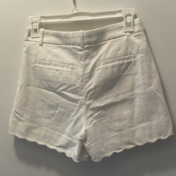 J. Crew Scallop-Hem White Shorts - Picture 3 of 5
